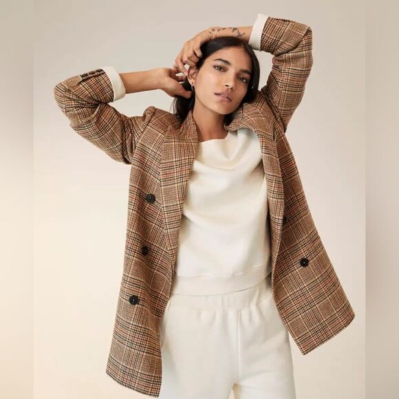 Mango Plaid Jacket Blazer new - Picture 6 of 12